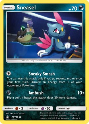 Image of Sneasel 073/156  SM  Ultra Prism - Common