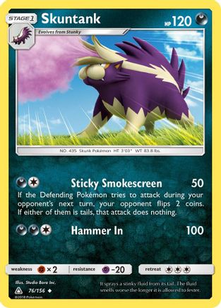 Image of Skuntank 076/156  SM  Ultra Prism - Uncommon