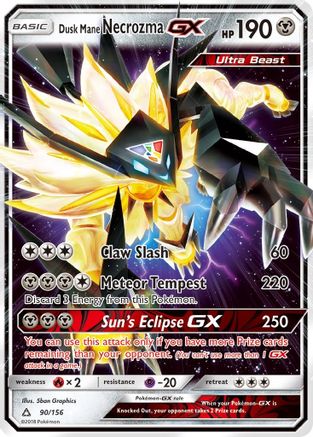 Image of Dusk Mane Necrozma GX 090/156  - Holofoil SM  Ultra Prism - Ultra Rare