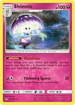 Image of Shiinotic 093/156  - Reverse Holofoil SM  Ultra Prism - Rare