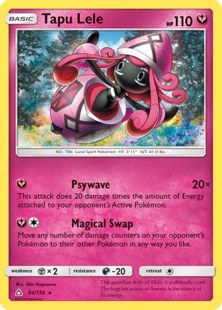 Image of Tapu Lele 094/156  SM  Ultra Prism - Rare