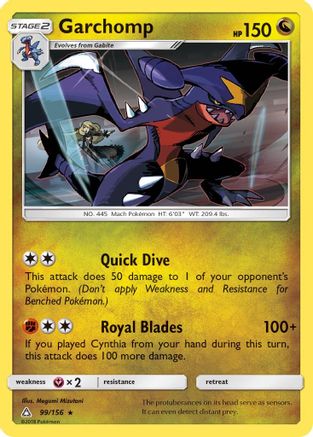 Image of Garchomp 099/156  SM  Ultra Prism - Rare