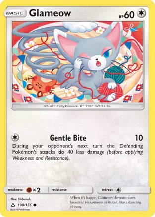 Image of Glameow 108/156  SM  Ultra Prism - Common