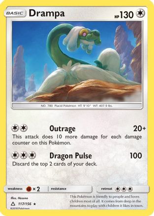 Image of Drampa 117  - Reverse Holofoil SM  Ultra Prism - Holo Rare