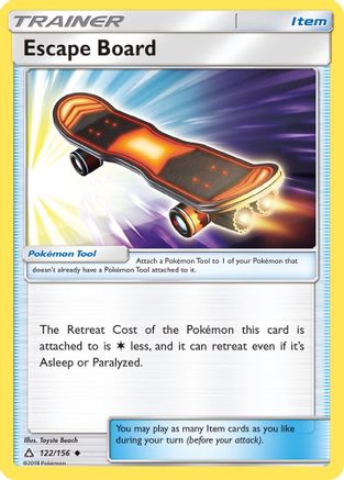 Image of Escape Board 122/156  - Reverse Holofoil SM  Ultra Prism - Uncommon