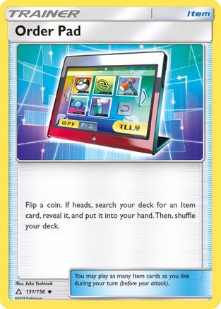 Image of Order Pad 131/156  - Reverse Holofoil SM  Ultra Prism - Uncommon