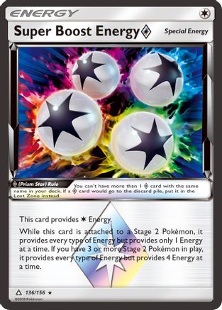 Image of Super Boost Energy Prism Star 136/156  - Holofoil SM  Ultra Prism - Prism Rare