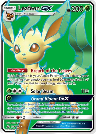 Image of Leafeon GX (Full Art) 139  - Holofoil SM  Ultra Prism - Ultra Rare