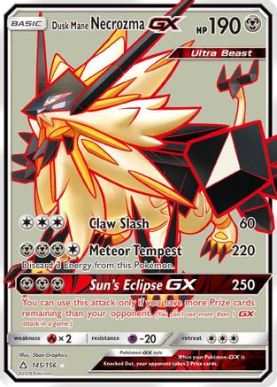 Image of Dusk Mane Necrozma GX (Full Art) 145  - Holofoil SM  Ultra Prism - Ultra Rare