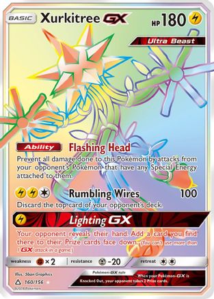 Image of Xurkitree GX (Secret Rare) 160  - Holofoil SM  Ultra Prism - Secret Rare