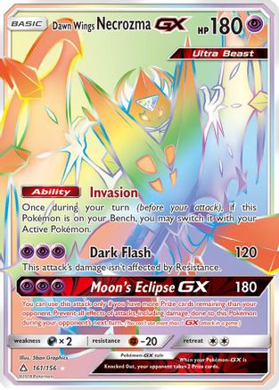 Image of Dawn Wings Necrozma GX (Secret Rare) 161  - Holofoil SM  Ultra Prism - Secret Rare