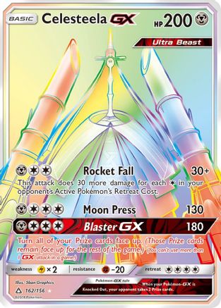 Image of Celesteela GX (Secret Rare) 162  - Holofoil SM  Ultra Prism - Secret Rare
