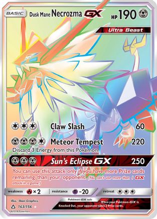 Image of Dusk Mane Necrozma GX (Secret Rare) 163  - Holofoil SM  Ultra Prism - Secret Rare