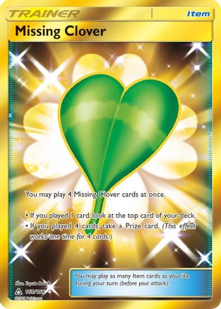 Image of Missing Clover (Secret Rare) 168  - Holofoil SM  Ultra Prism - Secret Rare