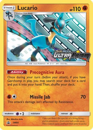 Image of Lucario (Prerelease) SM95  - Holofoil SM Promos - Promo