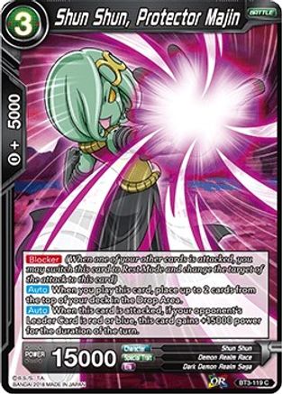 Image of Shun Shun, Protector Majin (BT3-119) - Cross Worlds Foil