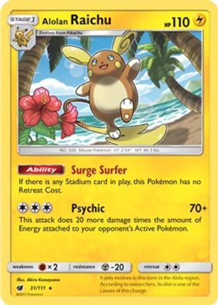 Image of Alolan Raichu 031/111  Deck Exclusives - Rare