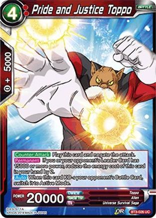 Image of Pride and Justice Toppo (BT3-026) - Cross Worlds