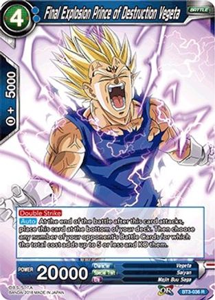 Image of Final Explosion Prince of Destruction Vegeta (BT3-036) - Cross Worlds