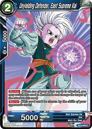 Image of Unyielding Defender, East Supreme Kai (BT3-038) - Cross Worlds Foil