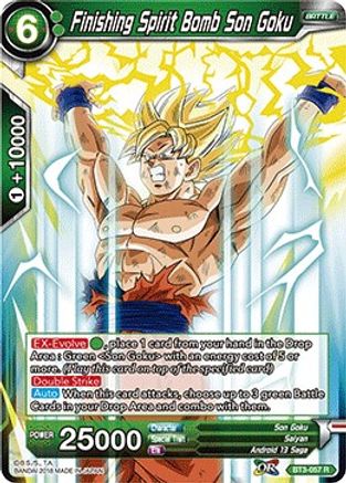 Image of Finishing Spirit Bomb Son Goku (BT3-057) - Cross Worlds Foil
