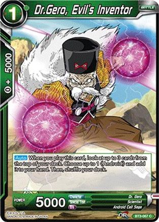 Image of Dr. Gero, Evil's Inventor (BT3-067) - Cross Worlds Foil