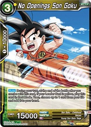 Image of No Openings Son Goku (BT3-090) - Cross Worlds Foil