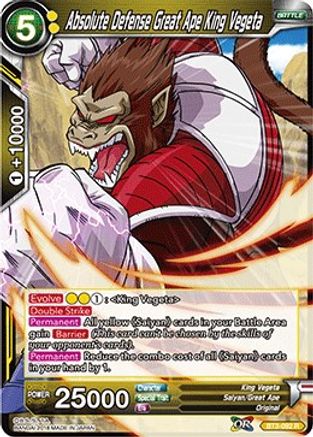 Image of Absolute Defense Great Ape King Vegeta (BT3-092) - Cross Worlds