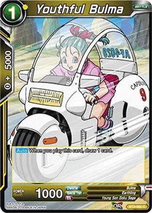 Image of Youthful Bulma (BT3-095) - Cross Worlds Foil
