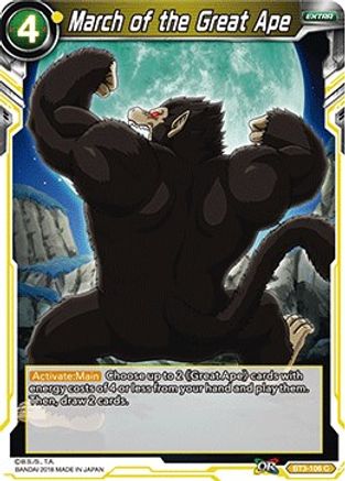 Image of March of the Great Ape (BT3-106) - Cross Worlds