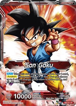 Image of Son Goku // Rising Spirit Super Saiyan Son Goku (SD2-01) - Cross Worlds