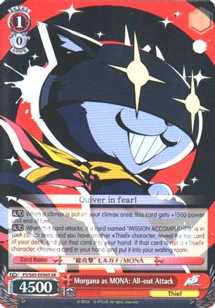 Image of Morgana as MONA: All-out Attack (SR) (P5/S45-E056S SR) - Persona 5