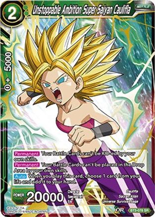Image of Unstoppable Ambition Super Saiyan Caulifla (BT3-078) - Cross Worlds