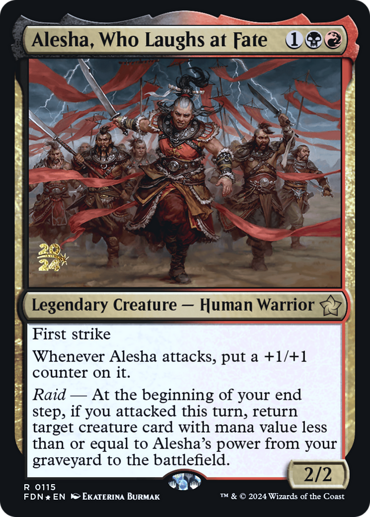 Image of Alesha, Who Laughs at Fate (PRE-115) - Foundations Promos Foil