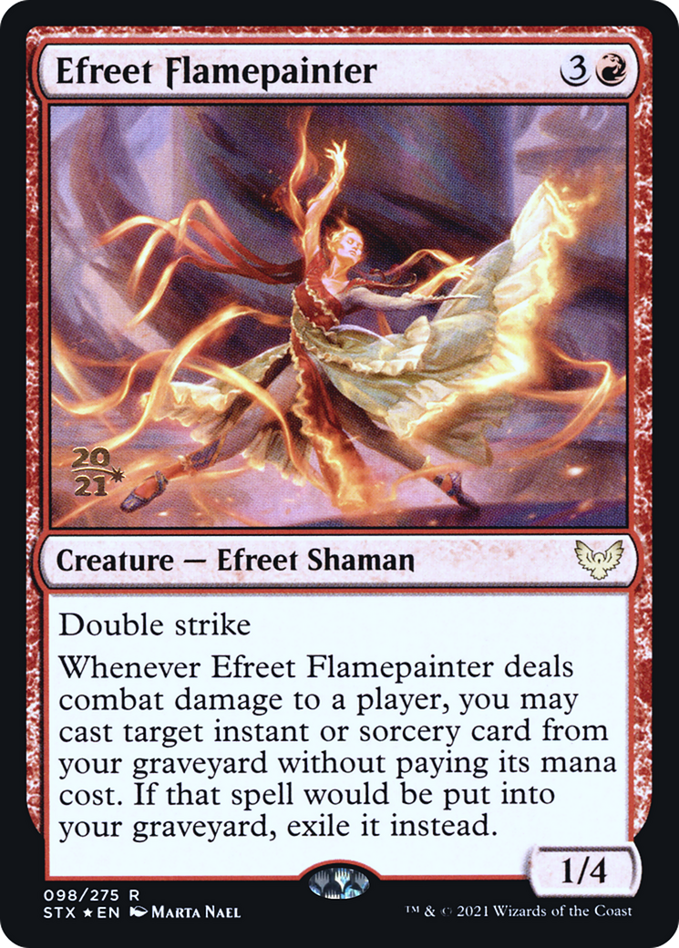 Image of Efreet Flamepainter (PRE-098) - Strixhaven: School of Mages Promos Foil