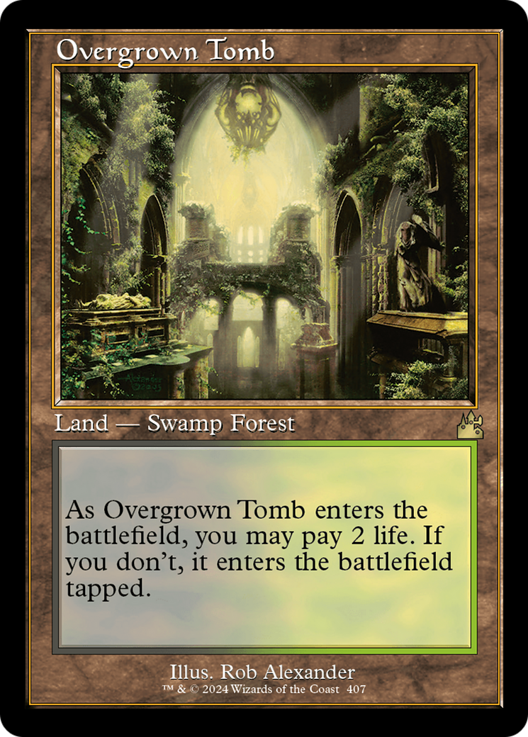 Image of Overgrown Tomb (Retro Frame) (RVR-407) - Ravnica Remastered Foil