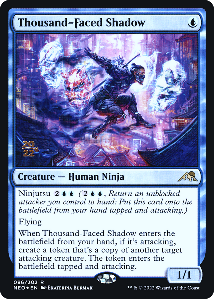 Image of Thousand-Faced Shadow (PRE-086) - Kamigawa: Neon Dynasty Promos Foil
