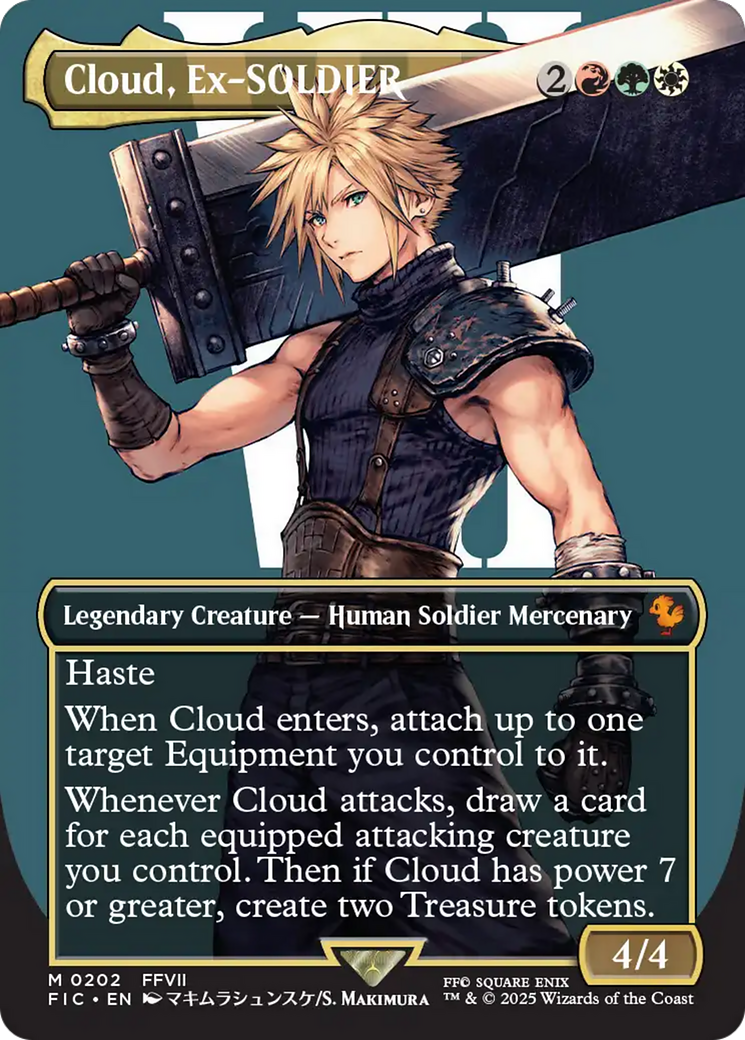 Image of Cloud, Ex-SOLDIER (Borderless) (FIC-202) - Commander: FINAL FANTASY (Borderless) Foil