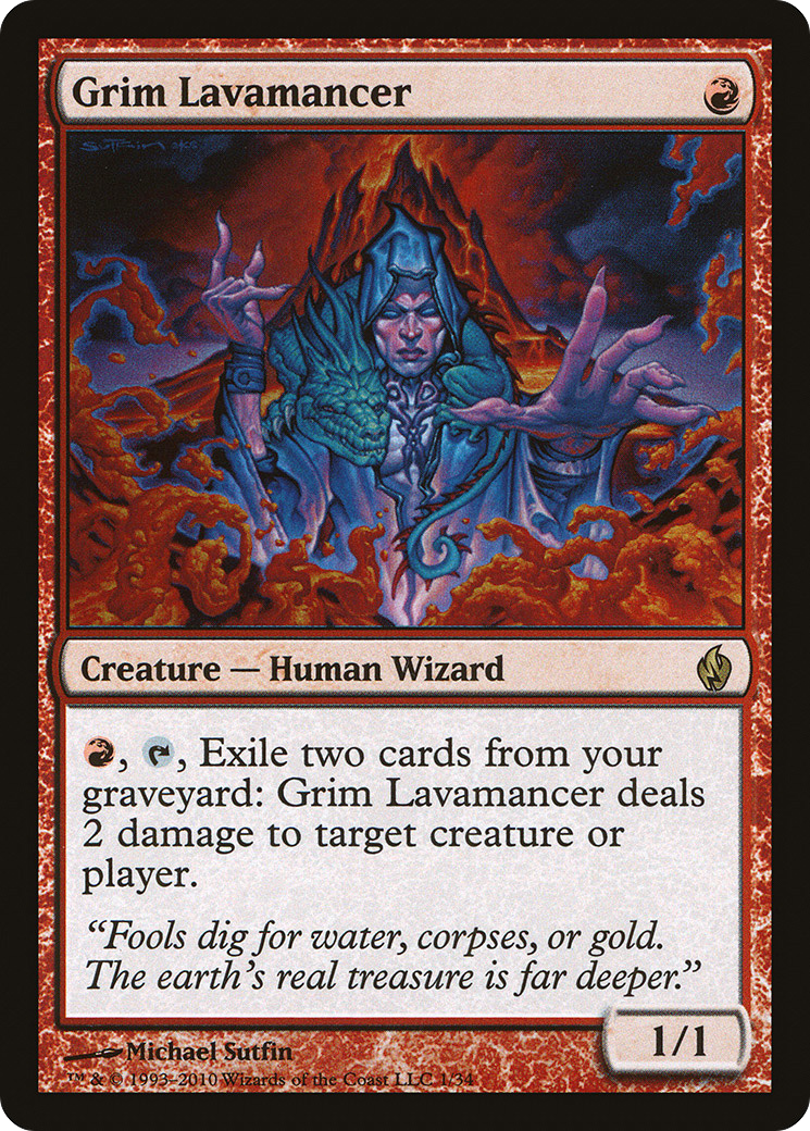 Image of Grim Lavamancer (PD2-001) - Premium Deck Series: Fire and Lightning Foil