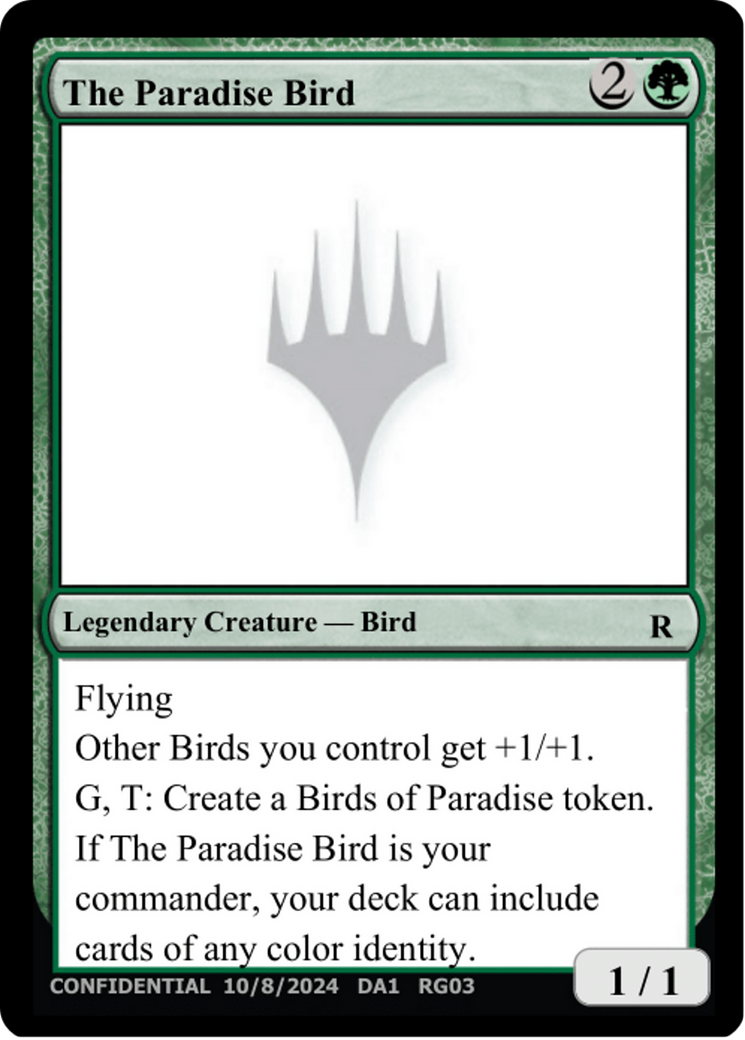 Image of The Paradise Bird (UNK-RG03F) - Unknown Event