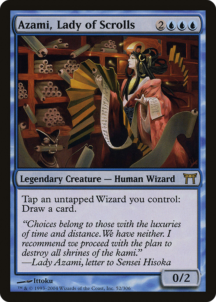 Image of Azami, Lady of Scrolls (CHK-052) - Champions of Kamigawa Foil