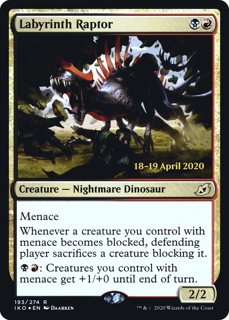 Image of Labyrinth Raptor (PRE-193S) - Ikoria: Lair of Behemoths Promos Foil