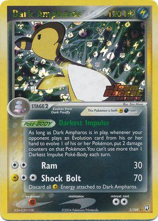 * Pokemon Dark Ampharos - Team Rocket Returns (RR) Stamped MP