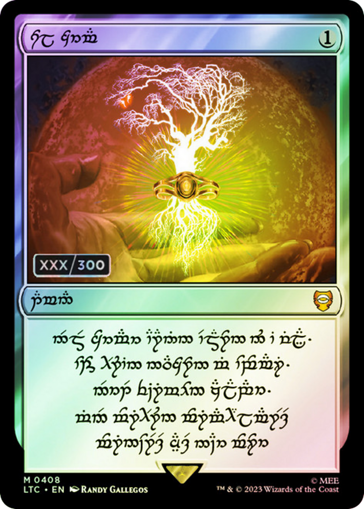 Image of Sol Ring - Elven (0408) (Serial Numbered) (LTC-408) - Tales of Middle-earth Commander Foil
