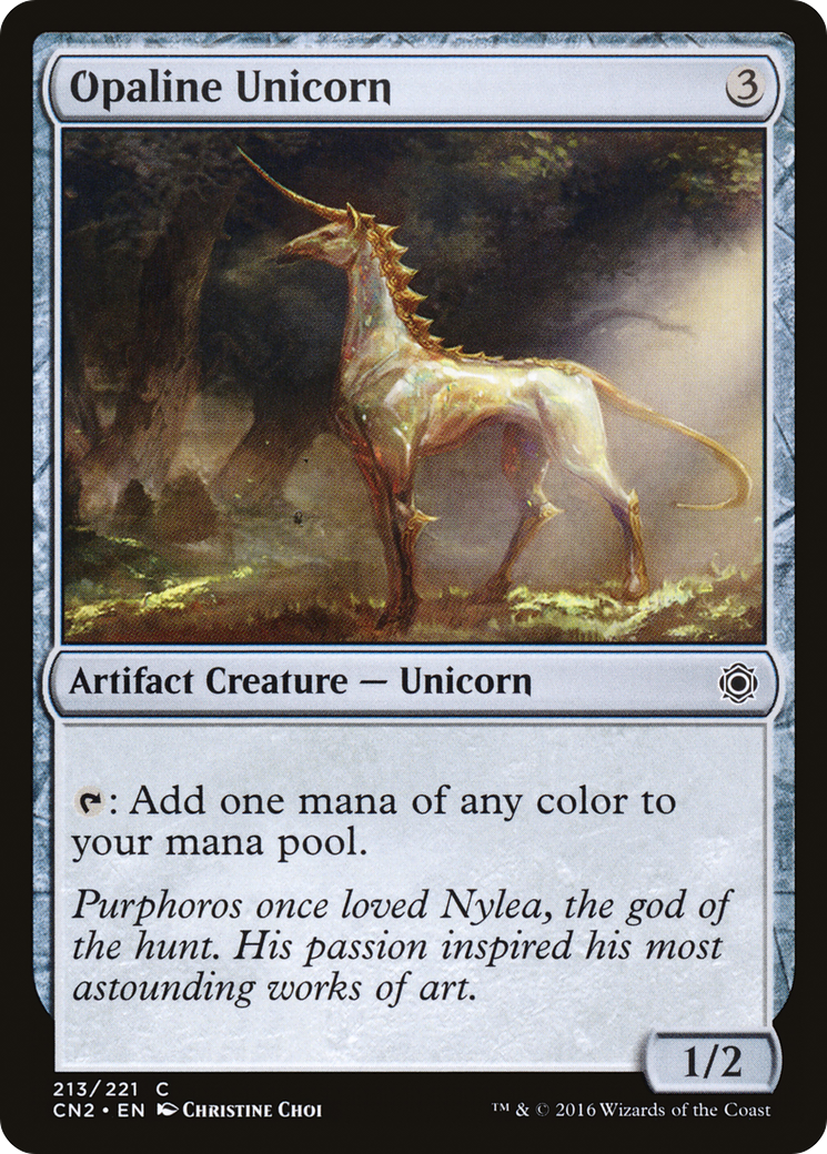 Image of Opaline Unicorn (CN2-213) - Conspiracy: Take the Crown Foil