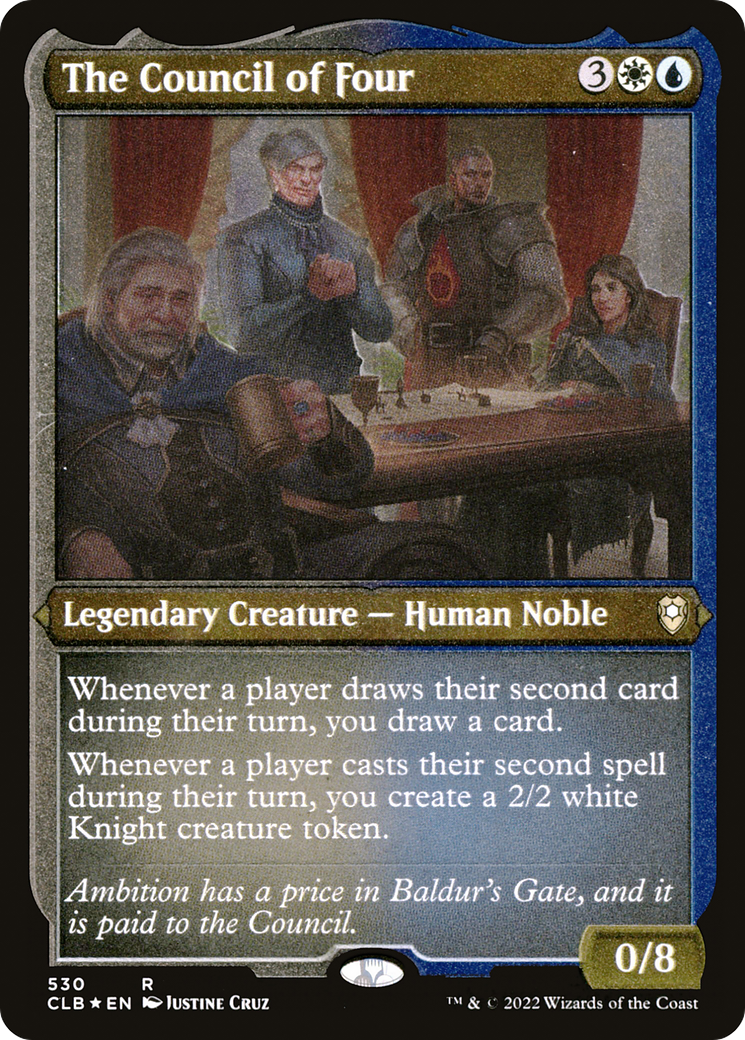 Image of The Council of Four (CLB-530) - Commander Legends: Battle for Baldur's Gate Etched Foil