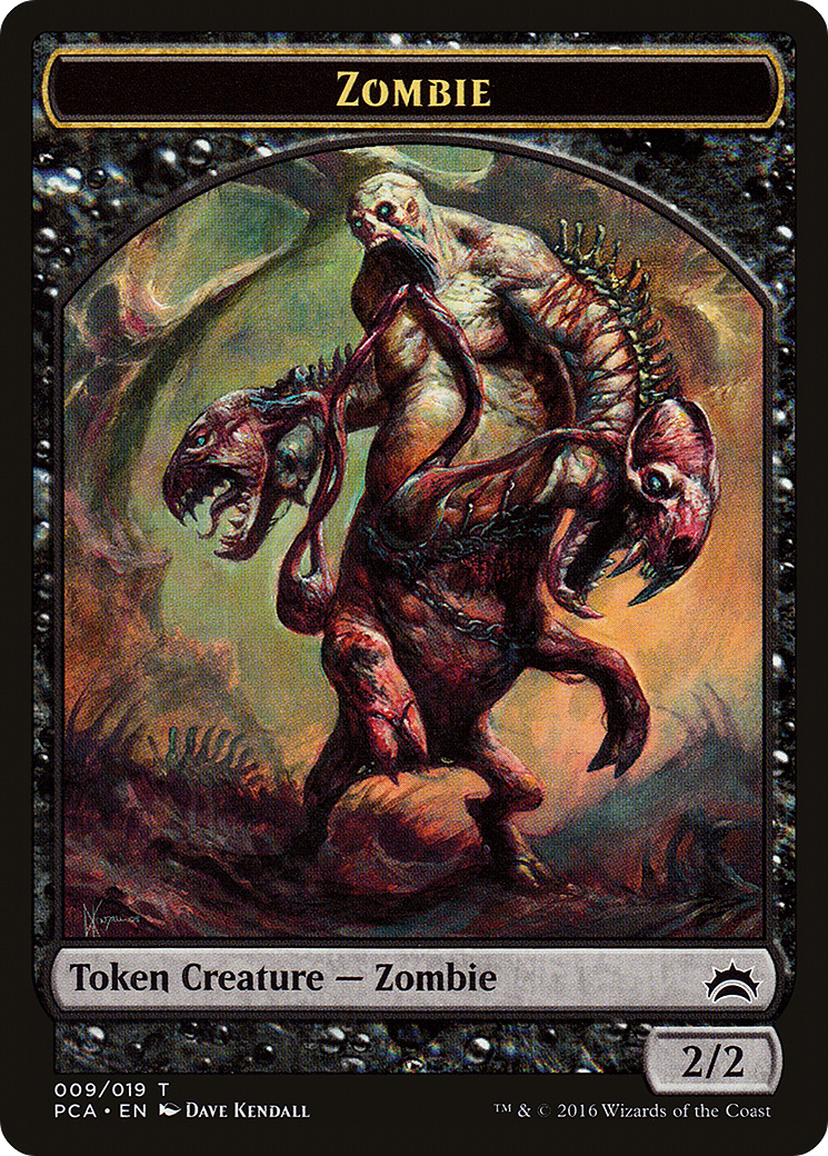 Image of Zombie // Hellion Double-sided Token (PCA-9 // 12) - Planechase Anthology Tokens