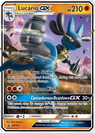 Image of Lucario GX SM100  - Holofoil SM Promos - Promo