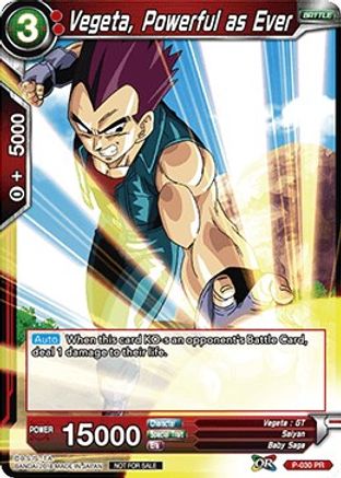 Image of Vegeta, Powerful as Ever (P-030) - Promotion Cards Foil