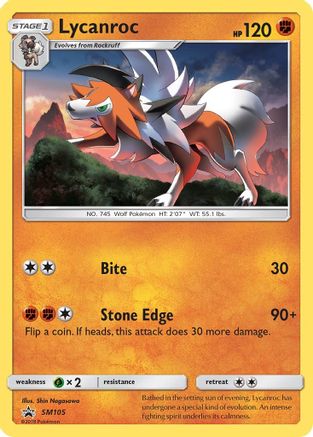 Image of Lycanroc SM105  - Holofoil SM Promos - Promo